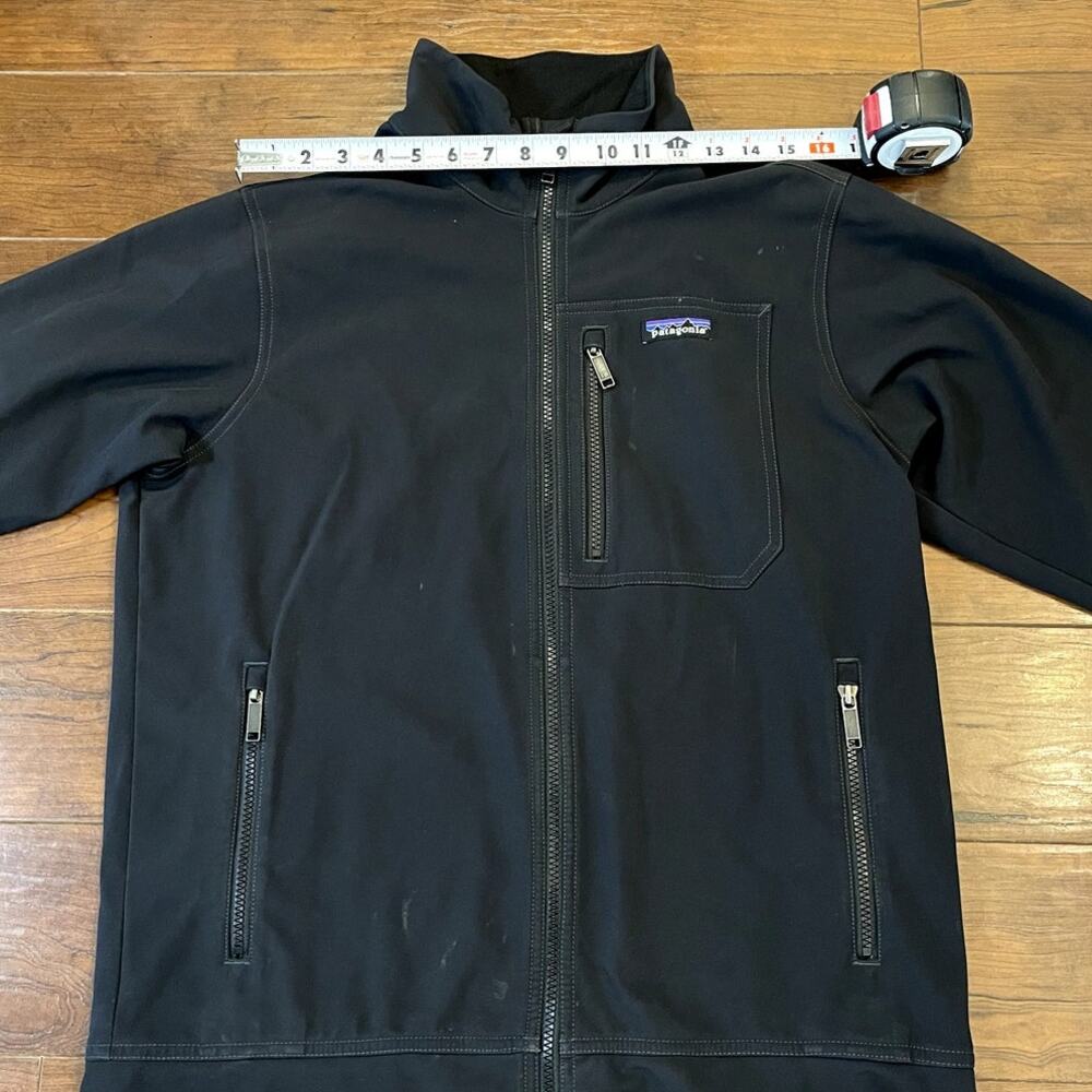 Patagonia Sidesend Jacket Mens Medium Black Softshell Water Repellent Full Zip - Picture 9 of 15